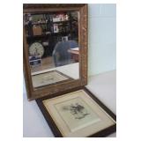 Vintage Mirror & Picture
