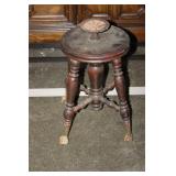 Vintage Ball & Claw Piano Stool missing seat