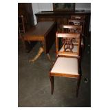 Duncan Fyfe Style Drop Leaf Table & 4 Chairs