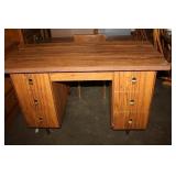 Wooden Desk with Metal Legs 47.5 x 23.5 x 30H