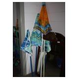 3 Beach Umbrellas, Various Sizes