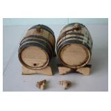 2 Small Wooden Barrels