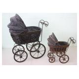 2 Decorative Doll Buggies