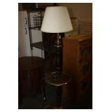 Vintage Wood & Metal Floor Lamp