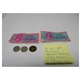 2 Vintage US 10c Military Payment Certificates &