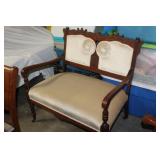 Antique Victorian Style Settee on Wheels 32Wide