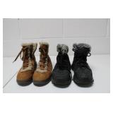 2 Pair of Ladies Boots, Size 8 & 8.5 Clarks &