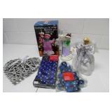 Lighted Snowman with Lantern & Christmas Decor