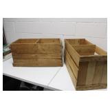 2 Wooden Crates 25.5x12x14