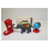 Elephant World Globe & Santa Book Coin Banks