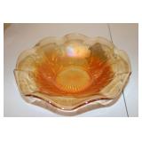 Marigold Carnival Glass Bowl 9.5D