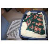 2 Totes of Blankets & More