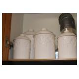 4 White Cannisters