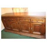 Heavy Wooden Sideboard 87x27x39H excl
