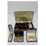 Vintage Men`s Items incl TieTacks, Clips, Pins