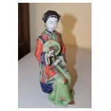 Handmade Chinese Wucai Porcelain Woman 9H