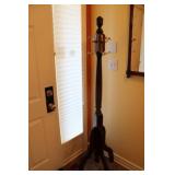 Wooden Hall Tree 67H, Duck Theme Hooks