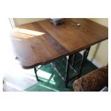 Wooden Gate Leg Table, open 48x34x31H