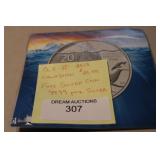 Q E II - 2013 Canadian $20.00 Fine Silver Coin,