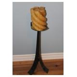 Heavt Metal Candle Stand with Large Candle 36H