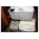 3 Containers of Linen & Cloths