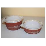 Vintage Pyrex 'Autumn Harvest' Casseroles #471,473