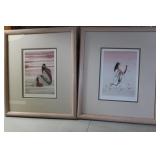 2 Maxine Noel Framed Pictures 12.5x14.5