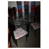 Glass Top Table & 6 Chairs 66 x 40 x 29.5H