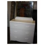 Lovely 3 Drawer Dresser 7 Mirror 36.5 x 16.5 x 62
