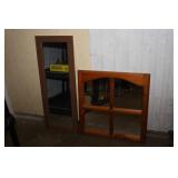 2 Wooden Framed Mirrors