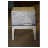 Lovely Retro Side Table 17.5 x 11.5 x 21H