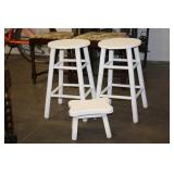 2 Barstools & Footstool
