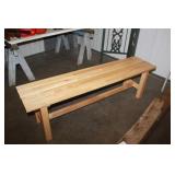 Wooden Pine Bench 59 x 18H