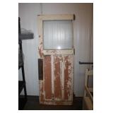 Vintage Wood & Glass Door 28.5 x 74H