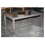 Glass & Metal Coffee Table 37.5 x 21.5 x 18.5H