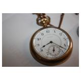 Working Tavannes Pocket Watch & Fob