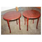 2 Wooden Side Tables 21D X 21 H