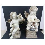 Lot of 2 Cherub Angel Statues