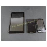 Lot of 2 Cell Phones and Tablet Untested