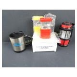 Lot of Mini LED Lanterns and Coffee Mug