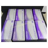 Lot of 8 Boxes Powder Free Vinyl Exam Gloves Size