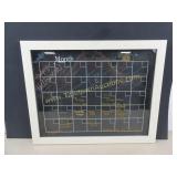 Framed Glass Dry Erase Calendar 20" x 16"