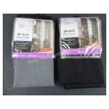 84" Sheer Panel Black and Gray