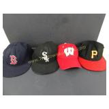 Lot of 4 Fitted Baseball Caps 7 1/2"
