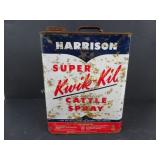 Vintage Harrison Super Kwik-Kil Cattle Spray Can