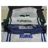 Lot of 3 Football Jerseys Hasselbeck, Manning,