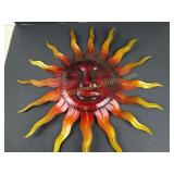 Metal Sun Wall Décor Roughly 20" in Diameter