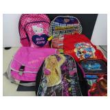Lot of Kids Backpacks and Bags