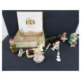 Cigar Box of Assorted Items