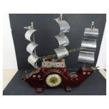 VT Gibraltar Ship Clock With Lights Tested Works